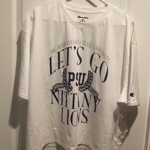 NWT Women’s White Champion SS Crop Tee “The Pennsylvania State University”